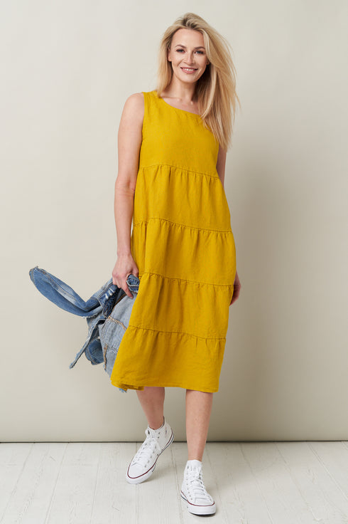 Image 9 of Vintage linen dress made from high-quality breathable fabric Mari from Baltic Linen